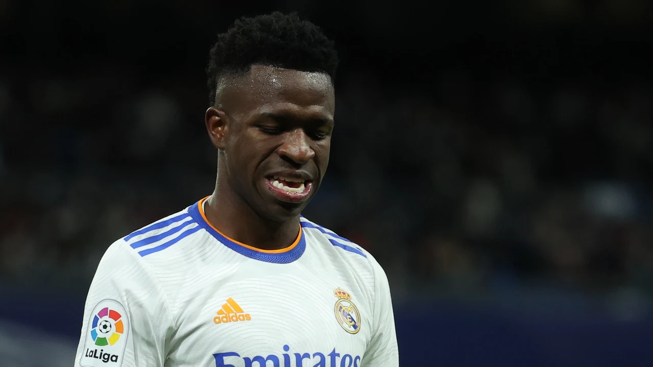 Vinicius, en un partido con el Real Madrid.