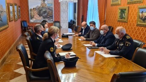 Un momento de la reuni&oacute;n de la Junta de Seguridad de Alicante