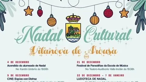Programación de Nadal Cultural en Vilanova de Arousa Más de Uno Pontevedra