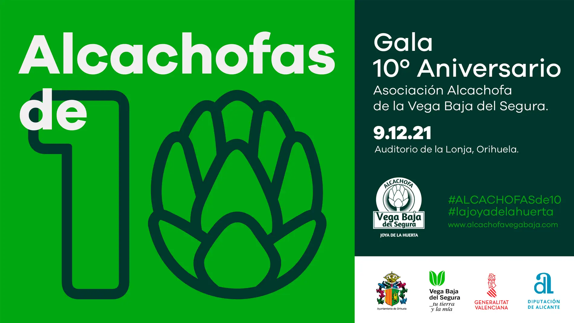 Celebración de la Gala del décimo aniversario de la Alcachofa de la Vega Baja del Segura    