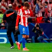 Griezmann se lamenta durante un partido del Atlético de Madrid