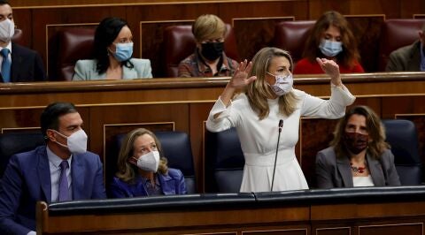 La vicepresidenta segunda y ministra de Trabajo y Econom&iacute;a Social, Yolanda D&iacute;az