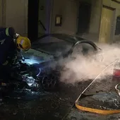 Incendio coche La Solana Incendio coche La Solana