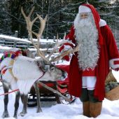 Papá Noel en su casa de Laponia.