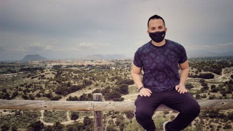 El concejal Rafa Mas en el parque del monte Orgegia El concejal Rafa Mas en el parque del monte Orgegia