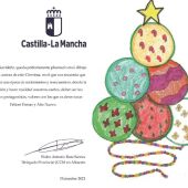 Una imagen diseñada en el  Aula Hospitalaria y Domiciliaria felicita la Navidad este año