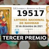 19.517. tercer premio de la Lotería de Navidad 2021