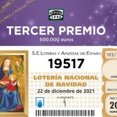 19.517, tercer premio de la Lotería de Navidad 2021: dónde ha tocado y cuánto dinero se gana por décimo