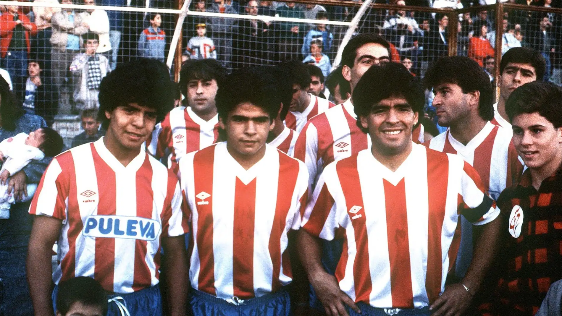 Diego Armando, Hugo y Lalo Maradona, en una imagen de archivo