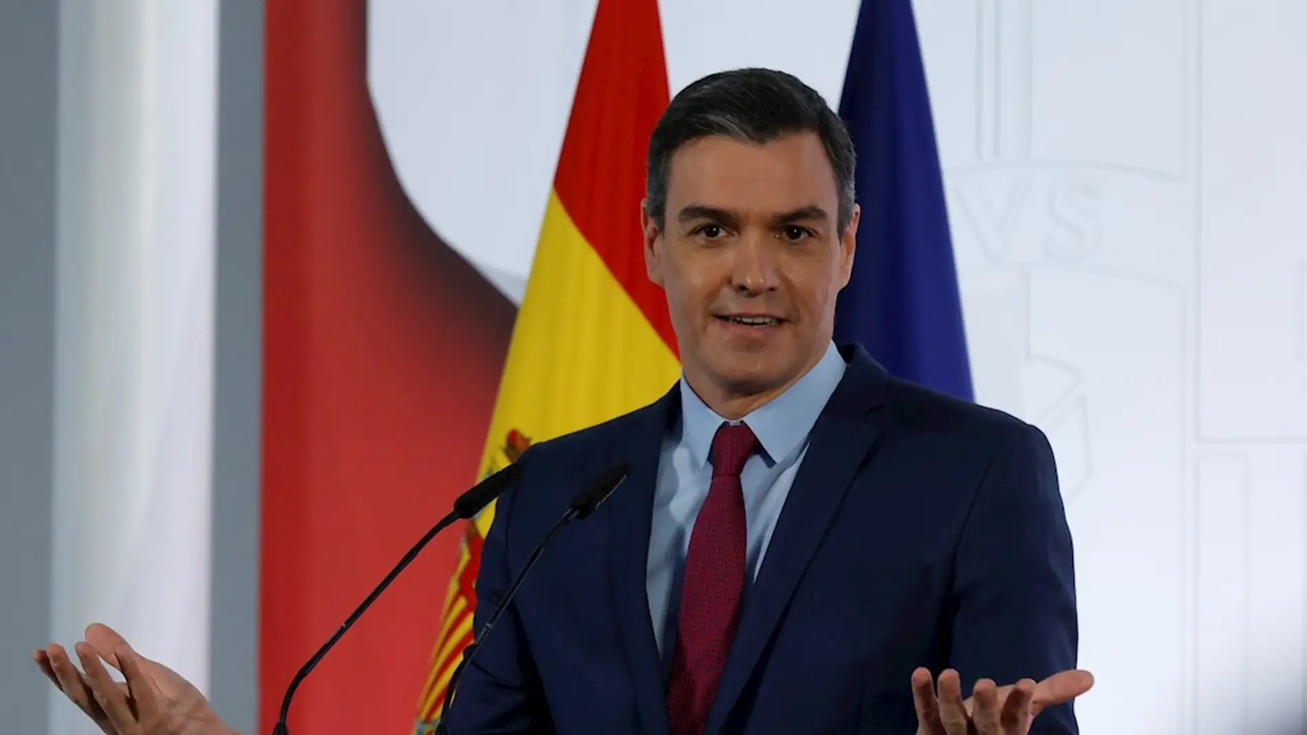 El presidente del Gobierno, Pedro Sánchez, en un acto institucional