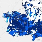 Mapa evolución coronavirus por municipios semana del 20 al 26 diciembre 2021