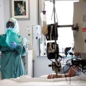Imagen de archivo de un hospital durante la pandemia de COVID