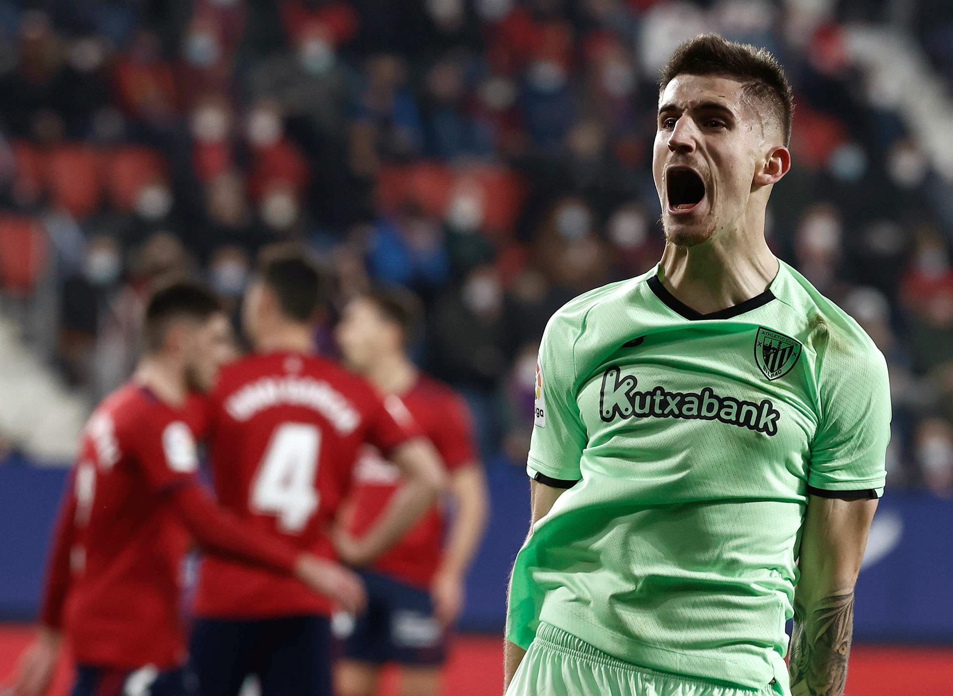 Un hat-trick de Sancet ante Osasuna da la victoria a los leones en Pamplona Un hat-trick de Sancet ante Osasuna da la victoria a los leones en Pamplona