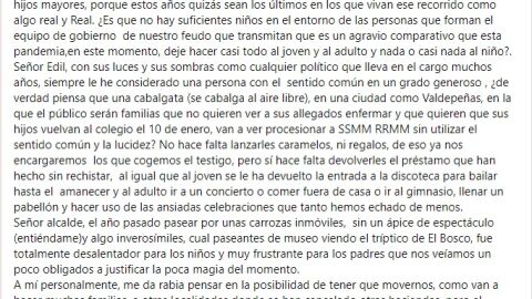 Una de las cartas remitidas al Ayuntamiento