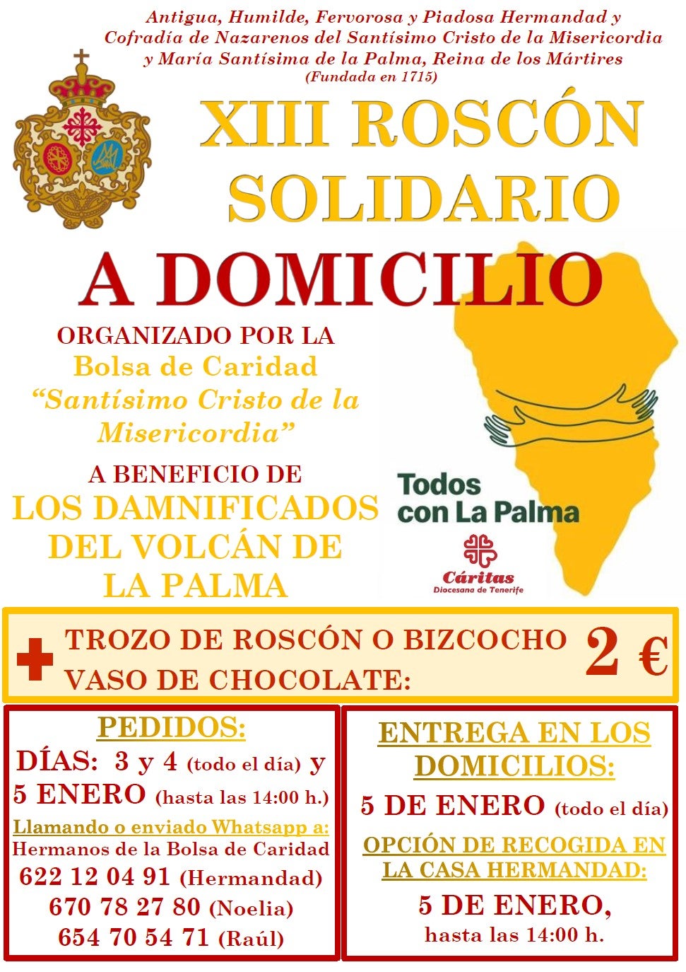 El Santísimo Cristo celebrará su XIII Roscón Solidario El Santísimo Cristo celebrará su XIII Roscón Solidario