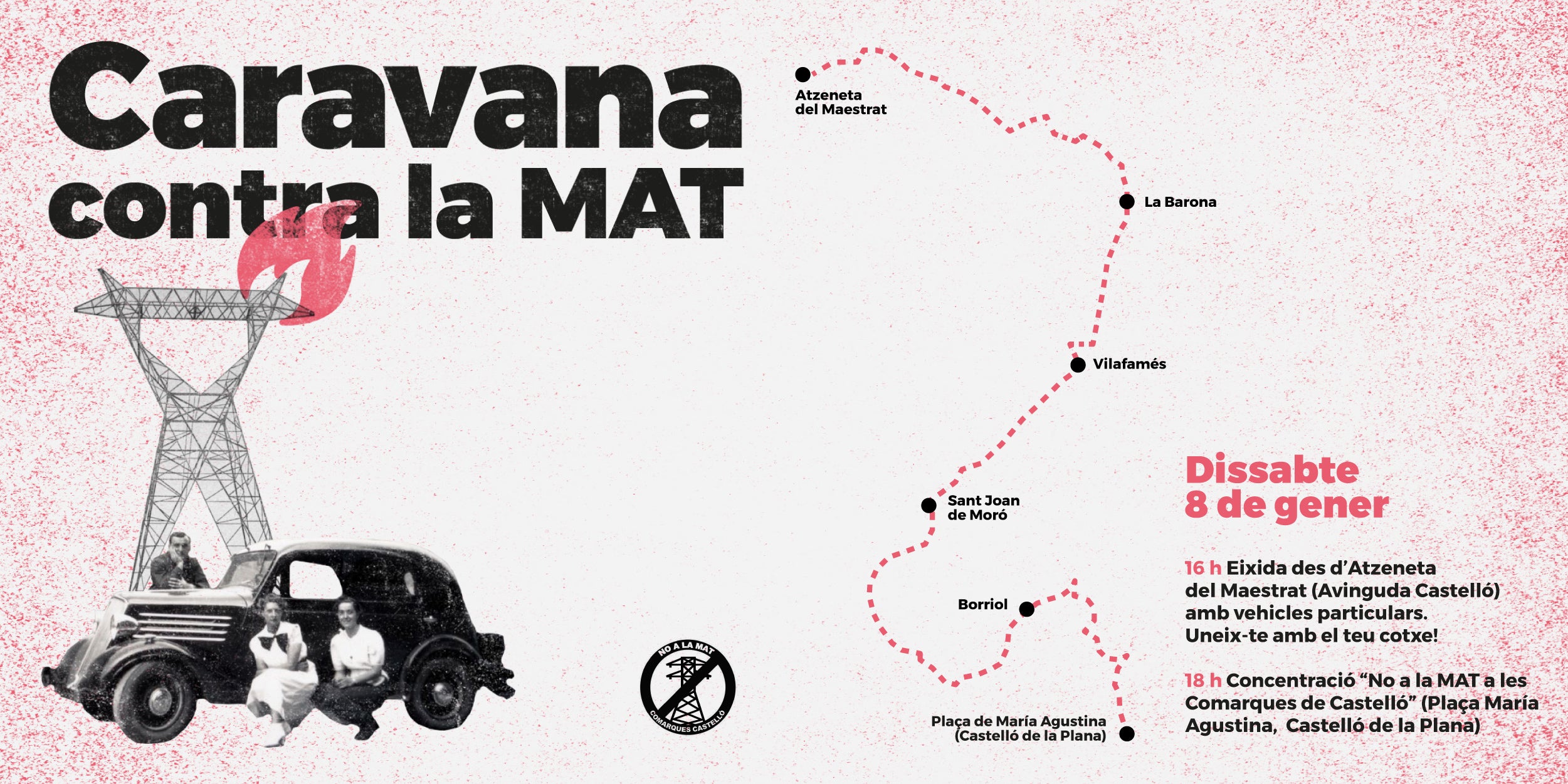 Caravana contra la MAT este sábado Caravana contra la MAT este sábado