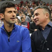 Novak Djokovic junto a su padre, Srdjan Novak Djokovic junto a su padre, Srdjan