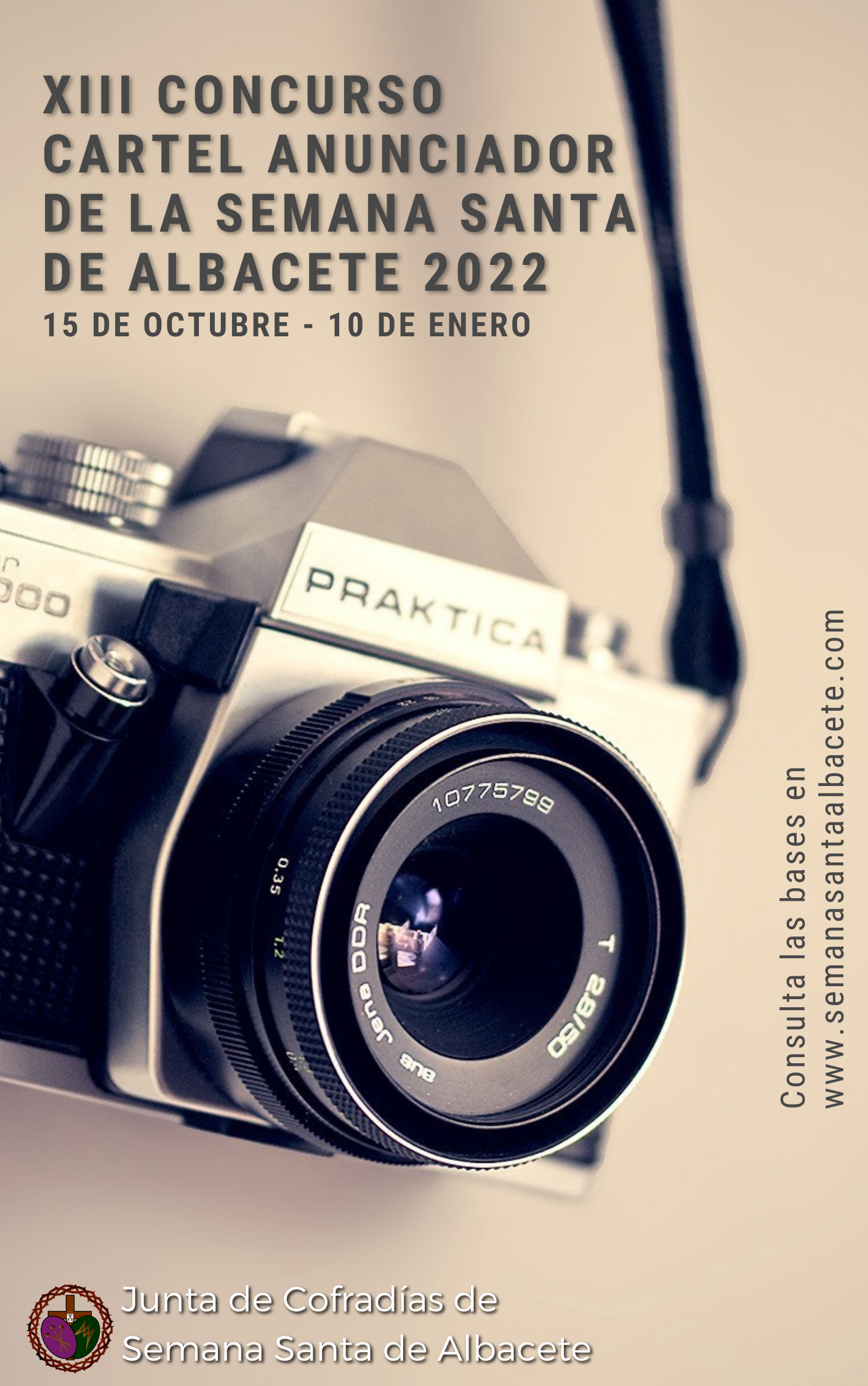 Ampliado hasta el 19 de enero el plazo para participar en eI Concurso del Cartel Anunciador de la Semana Santa de Albacete 2022 Ampliado hasta el 19 de enero el plazo para participar en eI Concurso del Cartel Anunciador de la Semana Santa de Albacete 2022