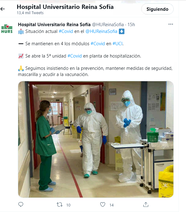 El Hospital Reina Sofía abre una 5ª unidad COVID El Hospital Reina Sofía abre una 5ª unidad COVID