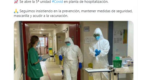 5&ordf; unidad COVID en planta de hospitalizaci&oacute;n del Reina Sof&iacute;a