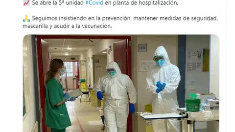 5ª unidad COVID en planta de hospitalización del Reina Sofía 5ª unidad COVID en planta de hospitalización del Reina Sofía