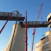 La galería de transporte de carbón tiene una longitud de 170 metros y un peso superior a las 120 toneladas.