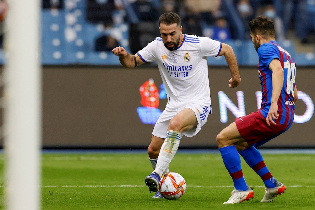 Carvajal se pierde la final de la Supercopa tras dar positivo en coronavirus Carvajal se pierde la final de la Supercopa tras dar positivo en coronavirus