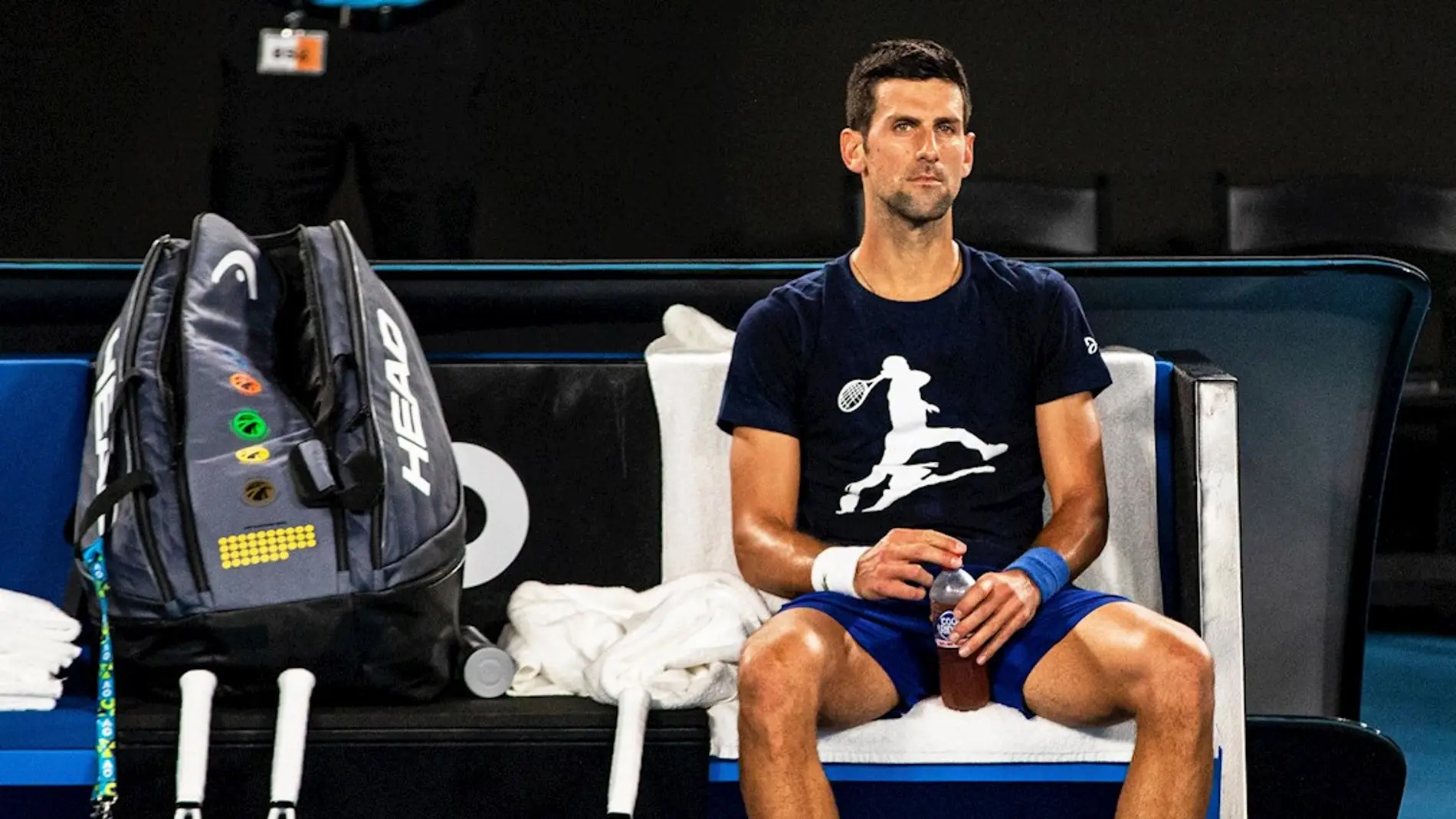 El tenista serbio, Novak Djokovic, durante un partido en una imagen de archivo