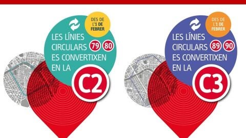 Imagen de las dos nuevas líneas circulares de la EMT