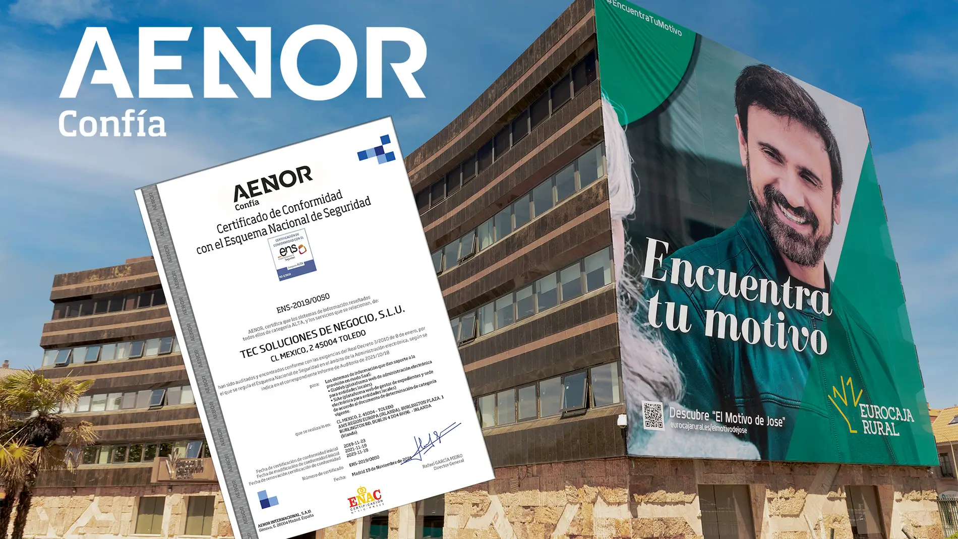 AENOR certifica la seguridad de los sistemas de información de Eurocaja Rural