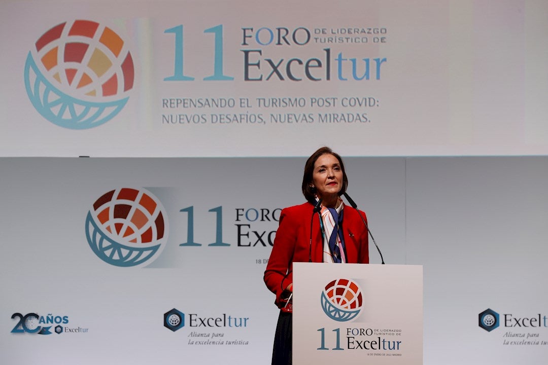 Reyes Maroto: "Nos tenemos que fijar no sólo en el volumen de turistas, sino en el gasto turístico" Reyes Maroto: "Nos tenemos que fijar no sólo en el volumen de turistas, sino en el gasto turístico"