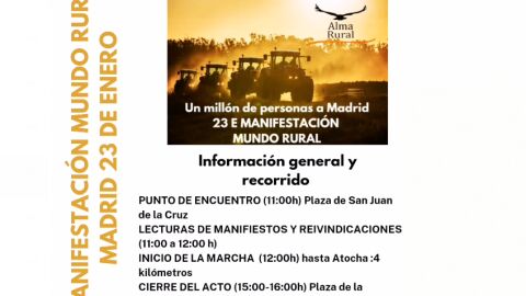 Convocatoria de la manifestaci&oacute;n del mundo rural
