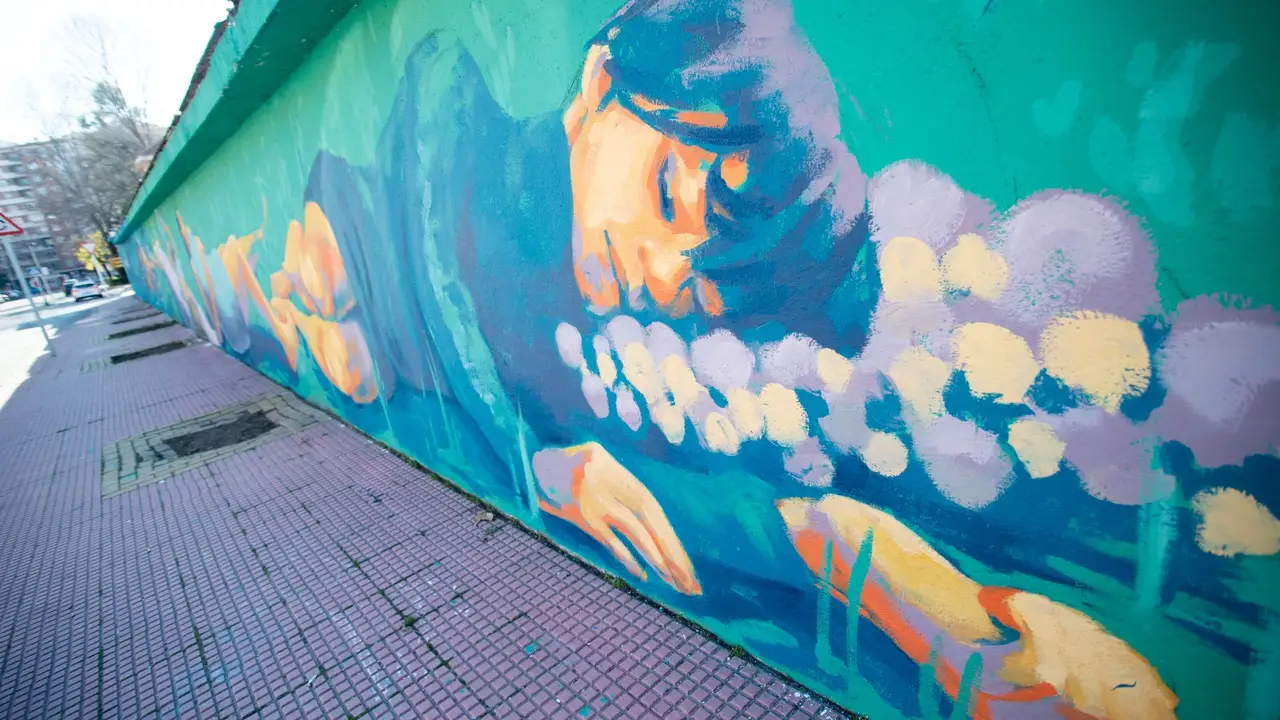Mural de arte urbano del parque O´Donnell de Alcalá de Henares Mural de arte urbano del parque O´Donnell de Alcalá de Henares