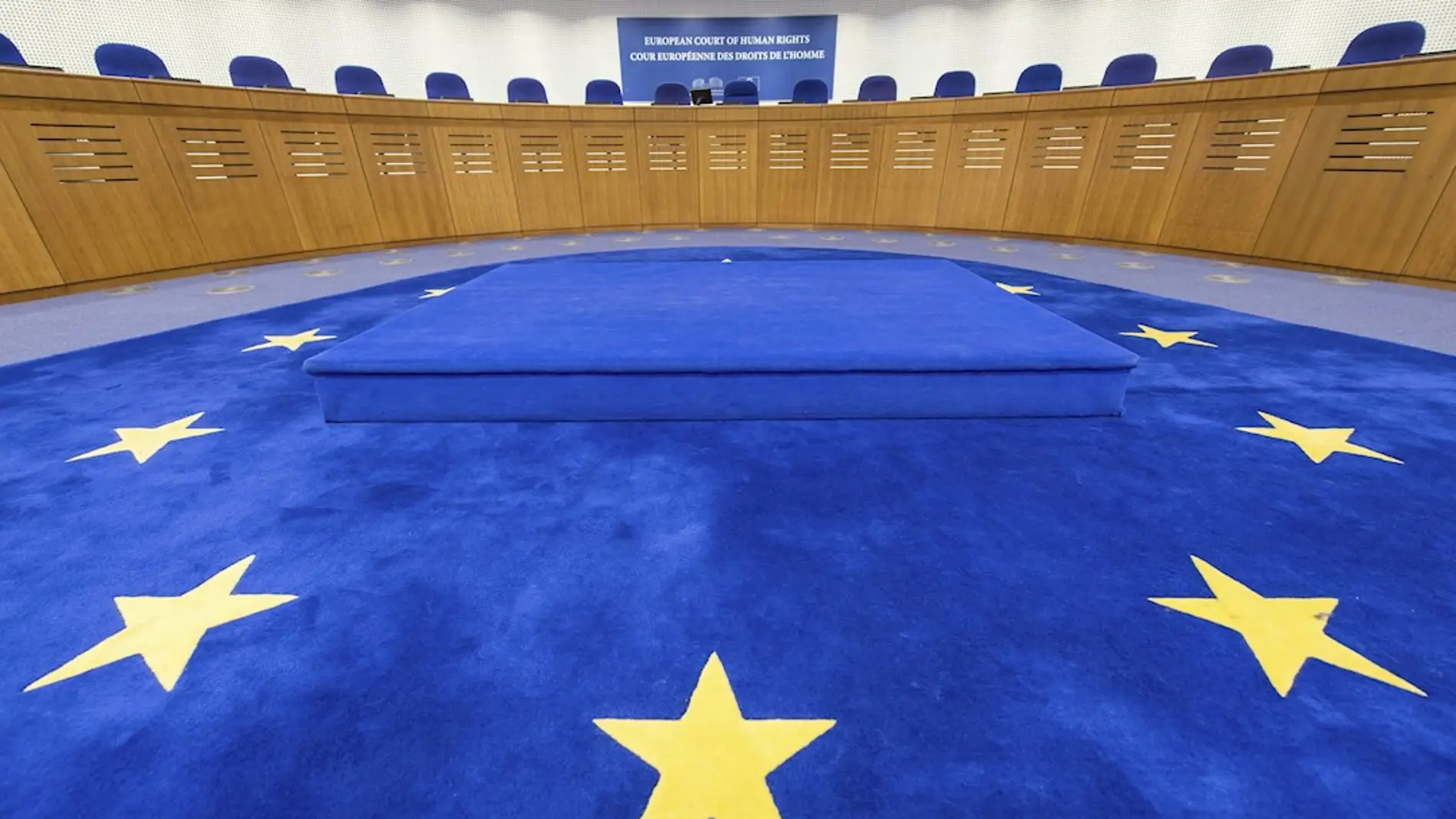 Vista general del salón de asambleas del Tribunal Europeo de Derechos Humanos, en Estrasburgo (Francia)
