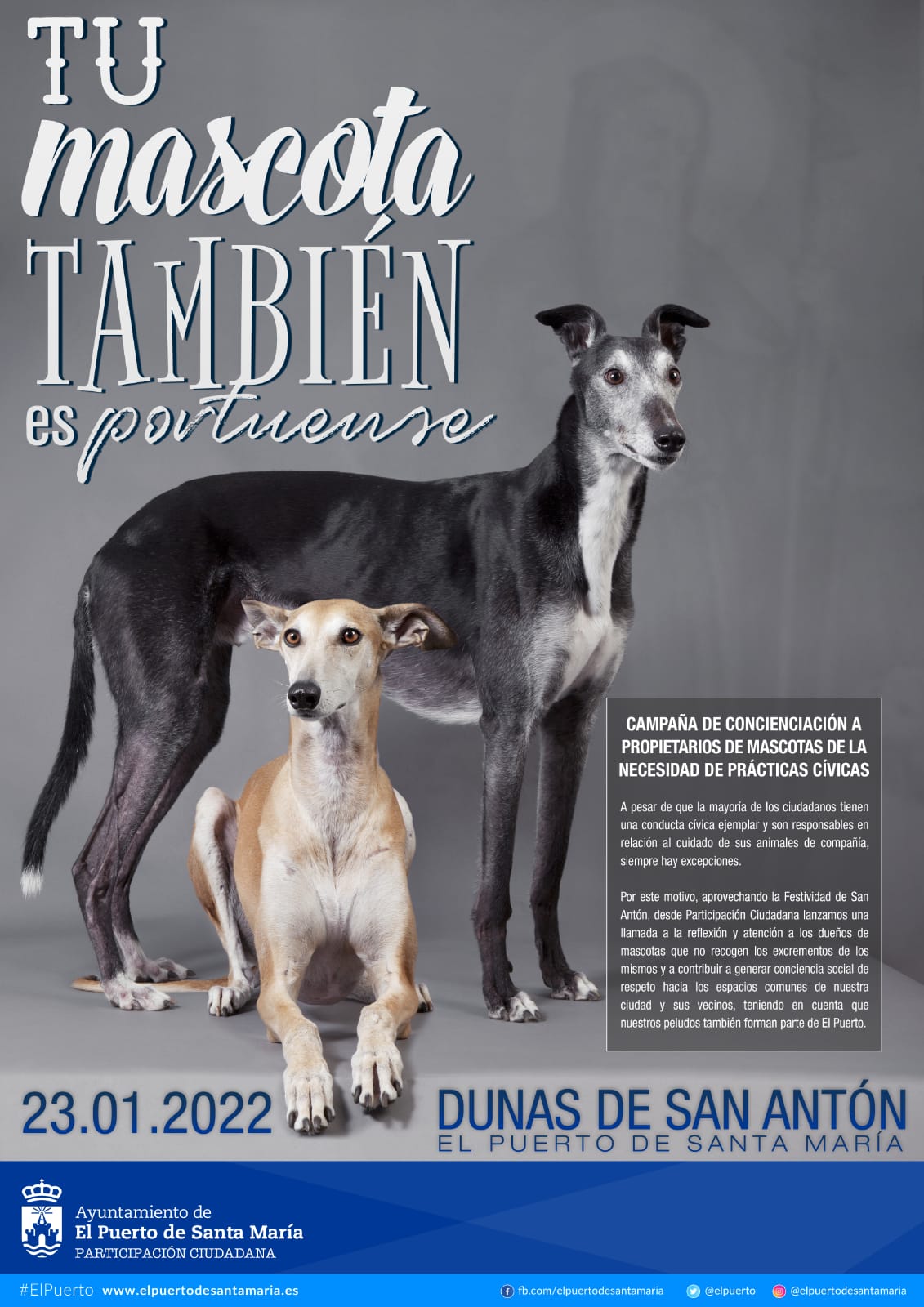 El Puerto impulsa una campaña cívica para propietarios de mascotas El Puerto impulsa una campaña cívica para propietarios de mascotas