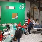 CSIF colabora con el Centro de Transfusión de la Comunitat Valenciana con una jornada solidaria de donación de sangre en su sede.