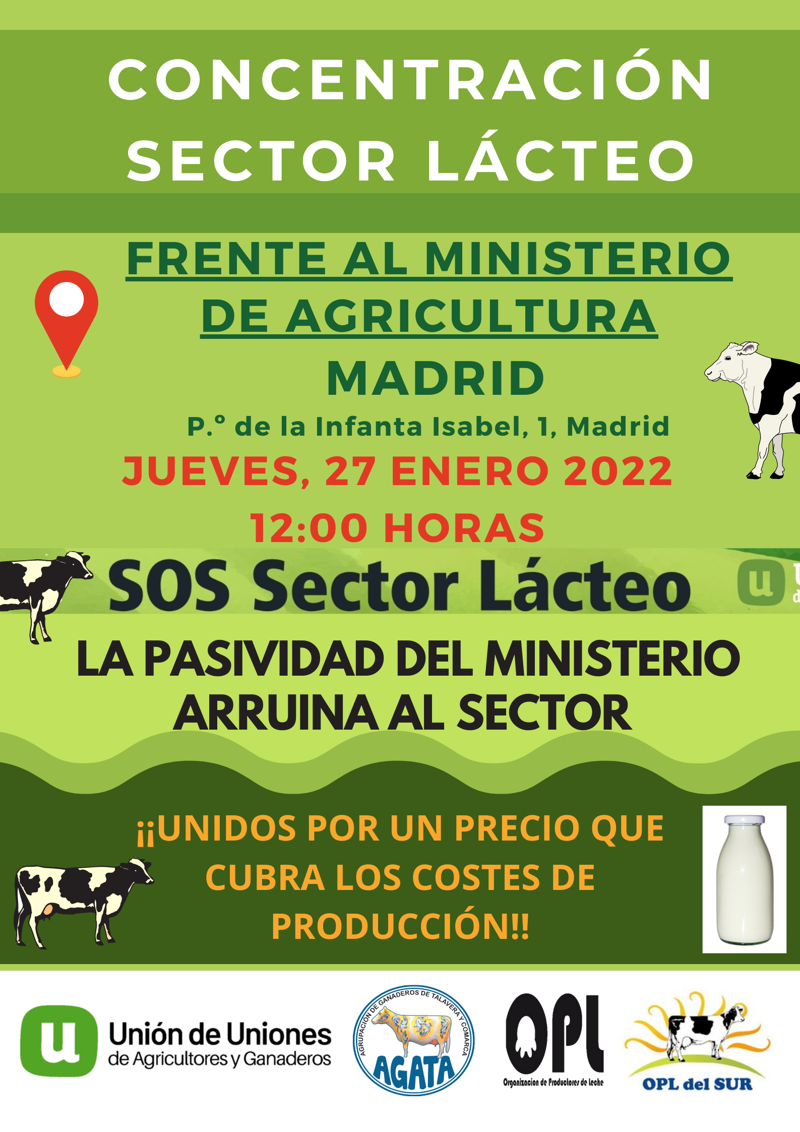 Los ganaderos de vacuno de leche de la provincia vuelven a manifestarse para pedir precios justos Los ganaderos de vacuno de leche de la provincia vuelven a manifestarse para pedir precios justos