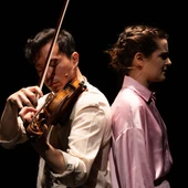 El violinista Aaron Lee, en un teatro El violinista Aaron Lee, en un teatro