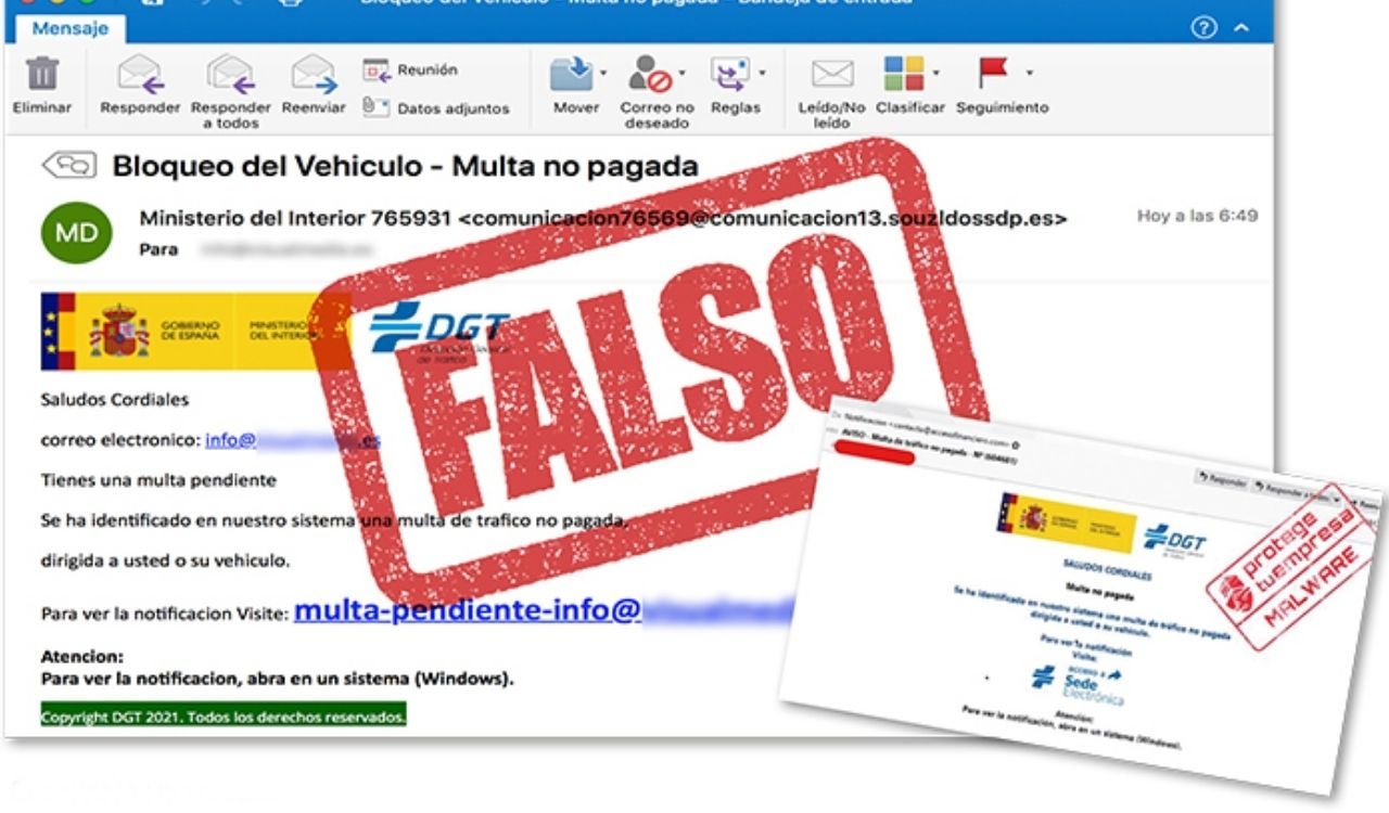 Alerta por una estafa en nombre de la DGT: Así puedes evitar que te roben los datos bancarios Alerta por una estafa en nombre de la DGT: Así puedes evitar que te roben los datos bancarios