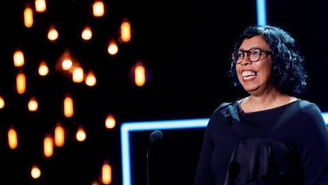 La directora Tatiana Huezo, durante la ceremonia de clausura del Festival de San Sebasti&aacute;n 2021
