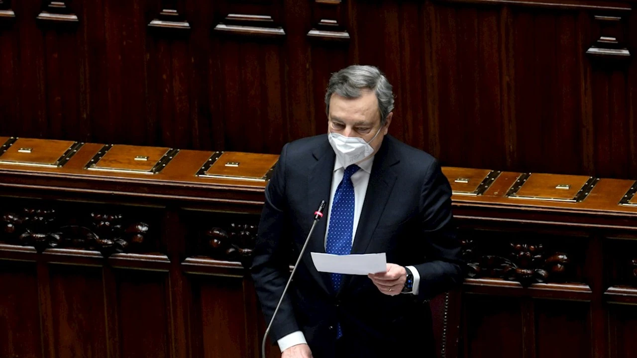 Imagen de archivo de Mario Draghi, primer ministro italiano