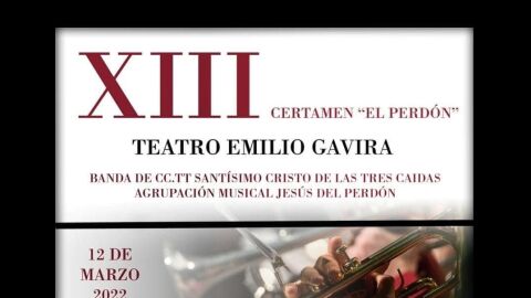 Cartel XIII Certamen de Bandas "El Perd&oacute;n"
