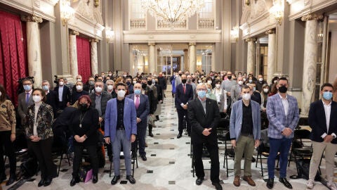 Acto oficial en el Salón de Cristal del Ayuntamiento de València