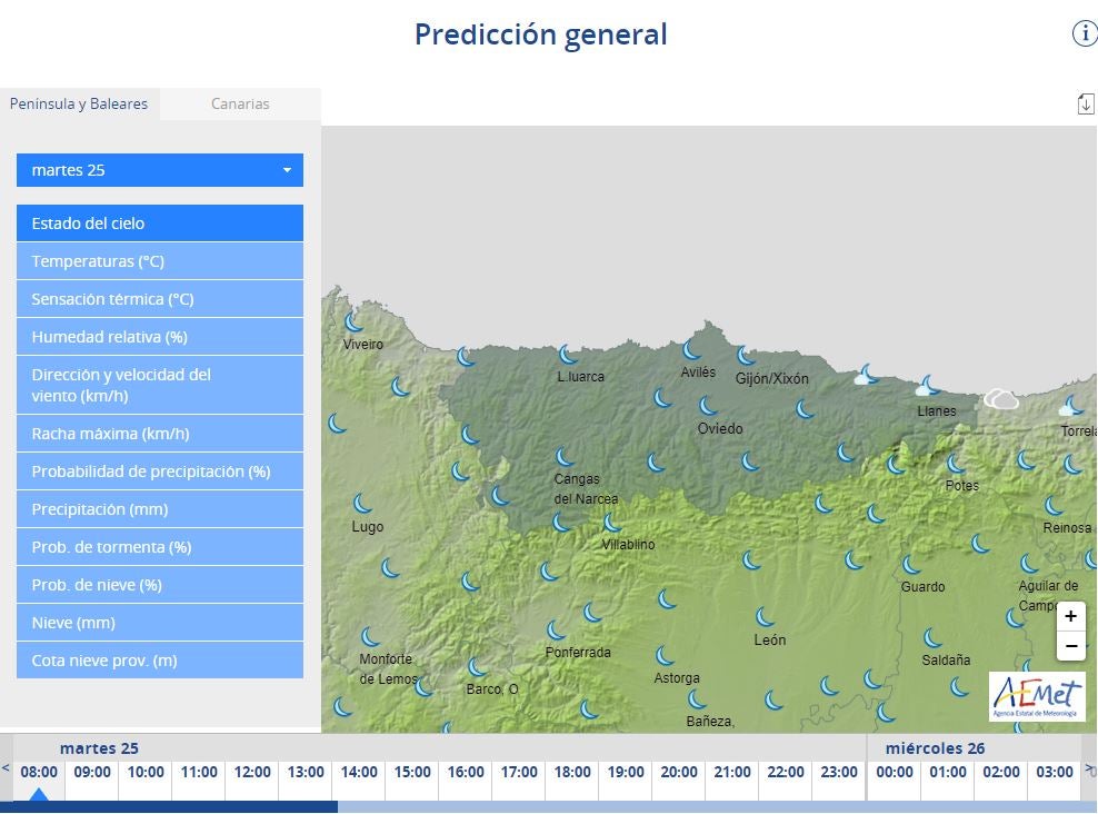 Así estará el tiempo hoy en Asturias Así estará el tiempo hoy en Asturias