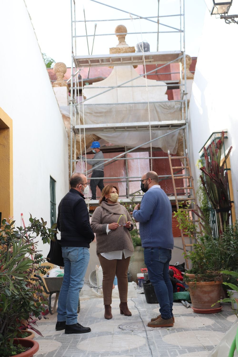 Continúan los trabajos de conservación del Callejón del Arco de Puerto Real Continúan los trabajos de conservación del Callejón del Arco de Puerto Real