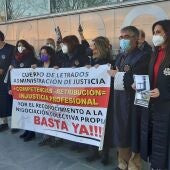 Concentración de los letrados de la Administración de Justicia de Ciudad Real