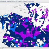 Mapa de incidencia del covid en Castilla-La Mancha