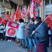Concentración de protesta de las trabajadoras de ayuda a domicilio Concentración de protesta de las trabajadoras de ayuda a domicilio
