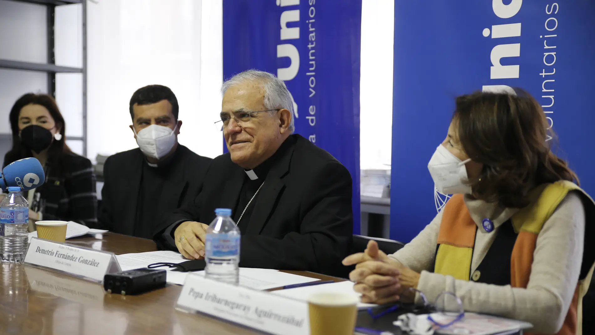 Monseñor Demetrio Fernández en la presentación de la campaña de Manos Unidas