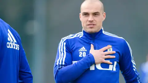 Jorge Pombo, en un entrenamiento del equipo Jorge Pombo, en un entrenamiento del equipo